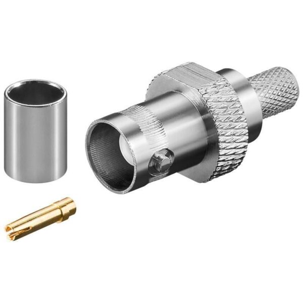 Connettore BNC Femmina a Crimpare per Cavo RG59/62 - immagine 2
