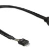 Cavo Interno USB3.0 19 pin Femmina / USB2.0 8 pin Maschio 30cm - immagine 2