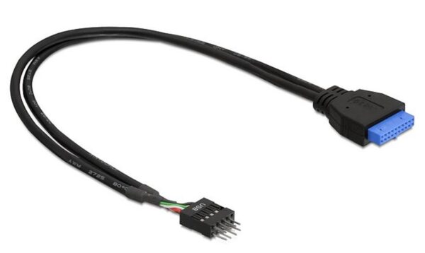 Cavo Interno USB3.0 19 pin Femmina / USB2.0 8 pin Maschio 30cm - immagine 2