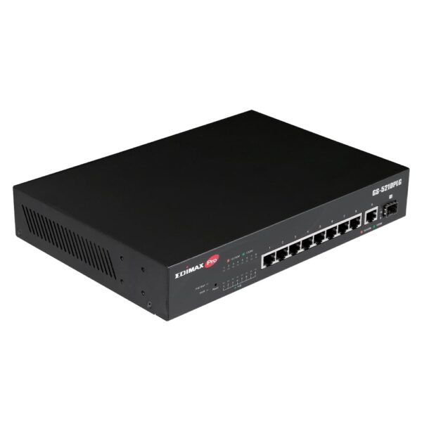 Smart Switch Web 10 porte Gigabit PoE+ 1 porta SFP, GS-5210PLG - immagine 3