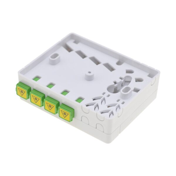 Scatola di connessione indoor FTTH per 4 fibre SC-APC a muro o guida Din - immagine 3