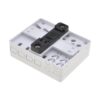 Scatola di connessione indoor FTTH per 4 fibre, 4 adattatori, per guida DIN - immagine 3