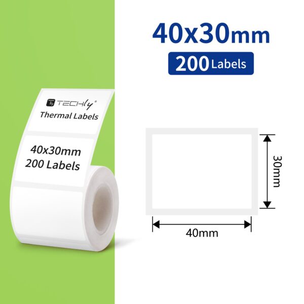 200 Etichette di Ricambio in Carta Termica Formato 40x30 mm - immagine 2