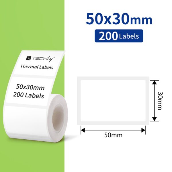 200 Etichette di Ricambio in Carta Termica Formato 50x30 mm - immagine 2