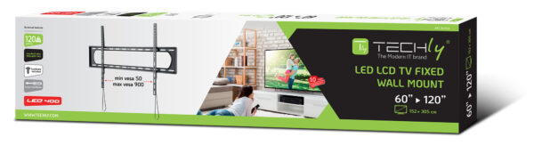 Staffa a Muro Fissa Slim TV LED LCD 60-120'' - immagine 2