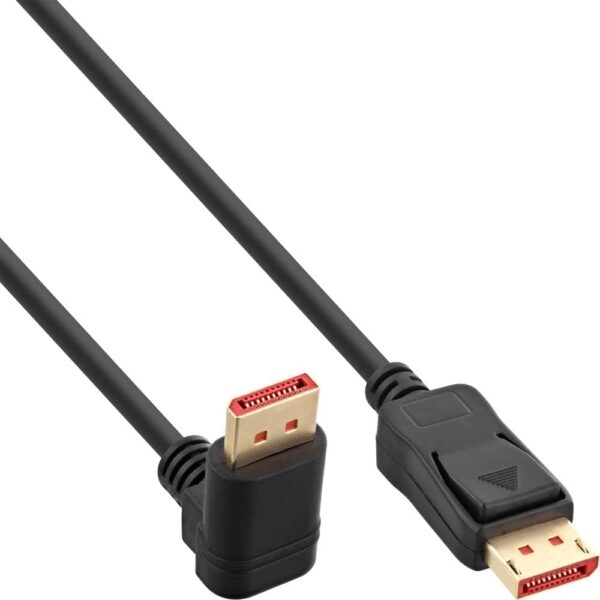Cavo Audio/Video DisplayPort 1.4 8K M/M Angolato 90° 1m Nero - immagine 2