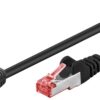 Cavo di rete Patch Connettore Angolato 90° Rame Cat.6 S/FTP 2m Nero - immagine 2