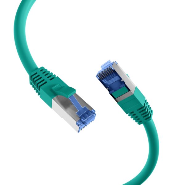 Cavo di Rete Patch in Rame Cat.6A S/FTP TPE Cat.7 Ultraflex Verde 0,5m - immagine 2