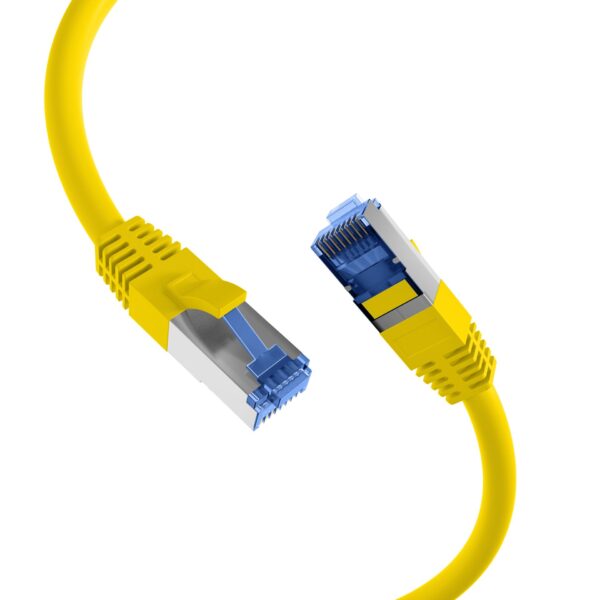 Cavo di Rete Patch in Rame Cat.6A S/FTP TPE Cat.7 Ultraflex Giallo 0,5m - immagine 2