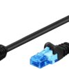 Cavo di rete Patch Connettore Angolato 90° CCA Cat.6A UTP 0,25m Nero - immagine 2