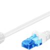 Cavo di rete Patch Connettore Angolato 90° CCA Cat.6A UTP 0,25m Bianco - immagine 2
