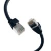 Cavo di Rete Patch in Rame Cat.6A U/FTP TPE 4mm Ultraflex Nero 0,15m - immagine 2