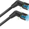 Cavo di rete Patch Slim Angolato 90° Rame TPE Cat. 6A Nero U/FTP 2 m - immagine 2