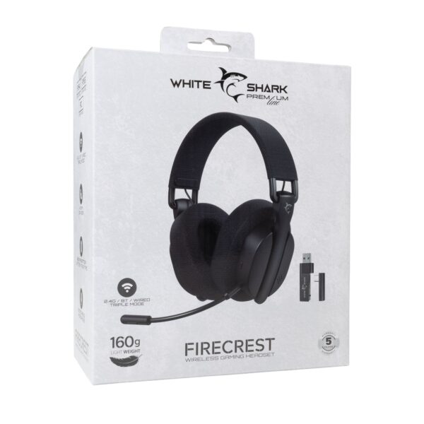 Cuffia Gaming Wireless BT con Microfono Nero FIRECREST - immagine 2