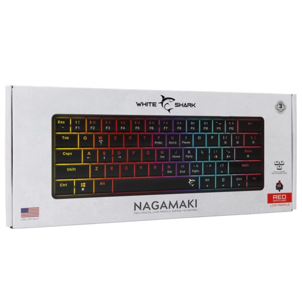 Tastiera Gaming USB-C™ 62 Tasti con Retroilluminazione LED RGB e 19 Effetti Luce - immagine 2