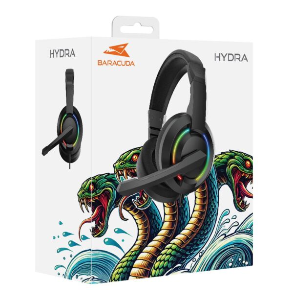 Cuffie Gaming con Microfono e Illuminazione RGB, BGH-021 HYDRA Nero - immagine 2