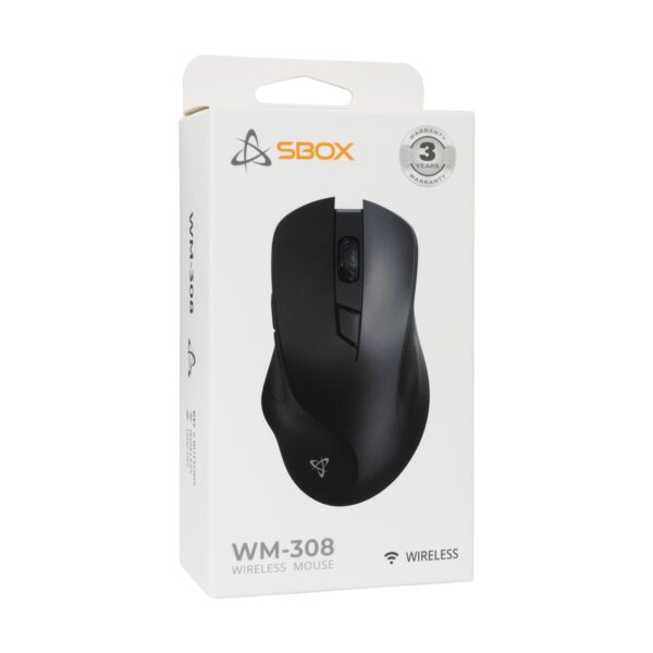 Mouse Ottico Wireless 1600 Dpi 6D Nero, WM-308B - immagine 2