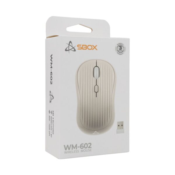 Mouse Wireless 1600dpi WM-602BK Beige - immagine 2
