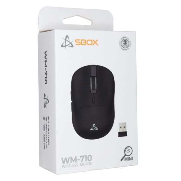 Mini Mouse Ottico Wireless 6D 3200 dpi Nero, WM-710 - immagine 2