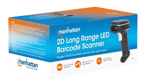 Lettore di Codici a Barre LED 2D USB a Lungo Raggio - immagine 2