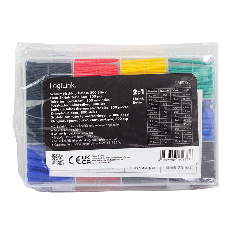 Set 800 Tubi Colorati Guaina Termorestringente per Isolamento Cavi - immagine 2