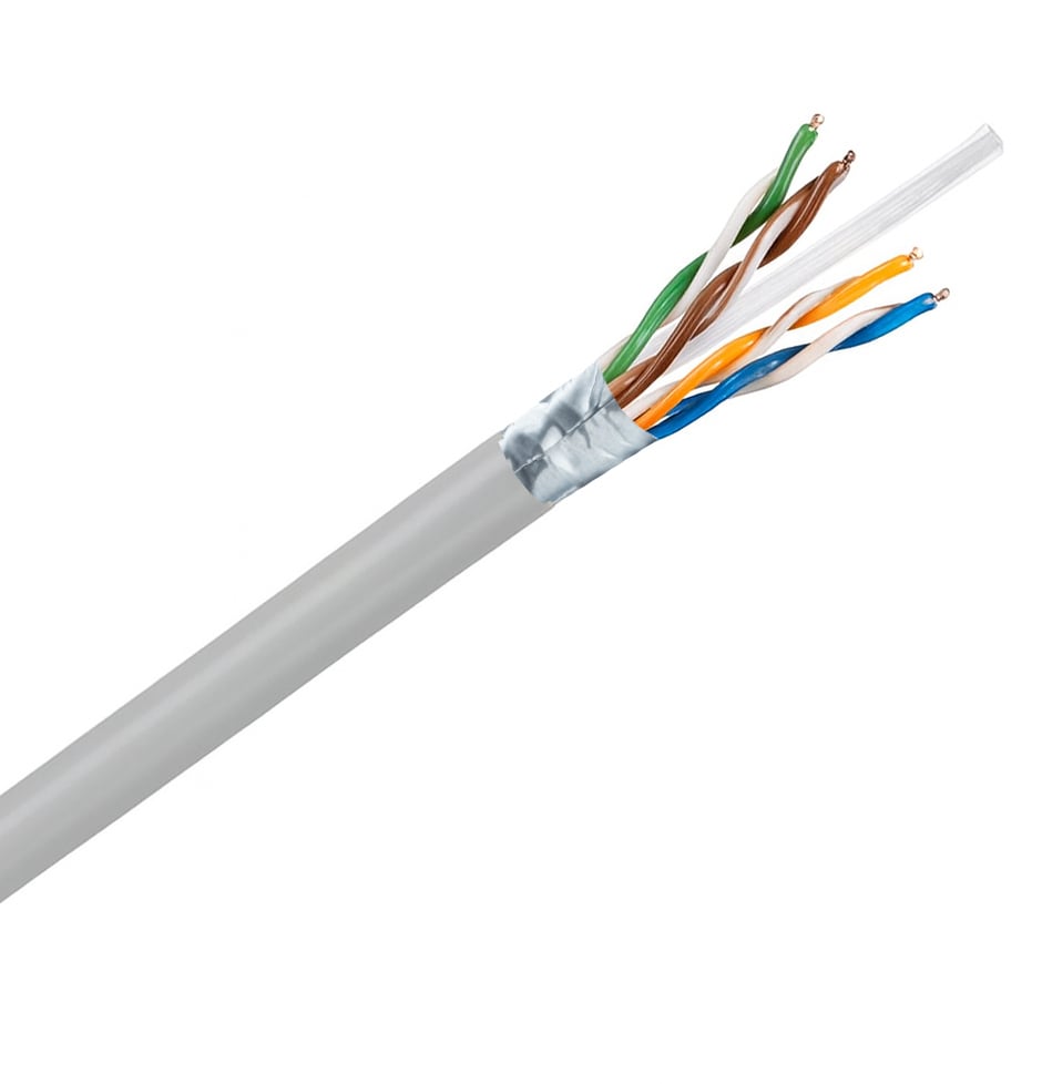 Cavo Cat. 6A Rigido F/UTP LSZH in Matassa 200 m Grigio - immagine 2