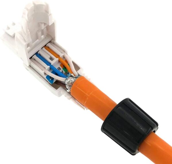 Plug Cat.6A RJ45 UTP Toolless con Copriconnettore - immagine 2
