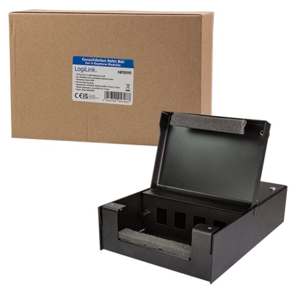 Box di Distribuzione 4 Porte Nero - immagine 2