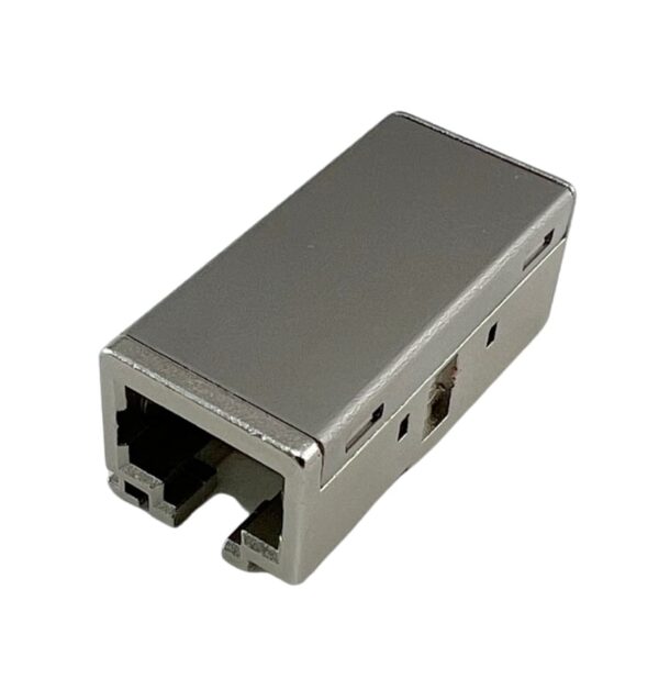 Accoppiatore RJ45 Cat6A 8P8C Femmina/ Femmina 10G STP Silver - immagine 3