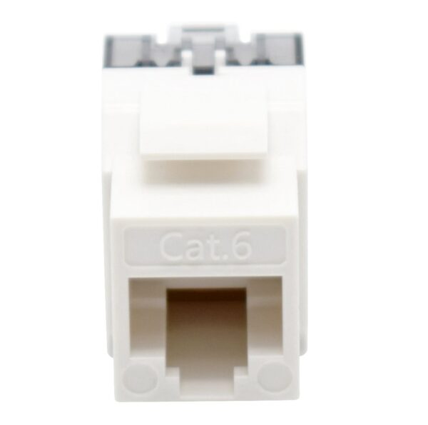 Frutto Keystone RJ45 Cat.6 UTP 180° Toolless Bianco - immagine 2