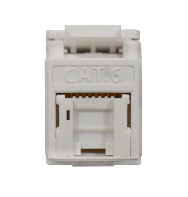 Frutto Keystone RJ45 Cat.6 UTP 180° Toolless con Otturatore - immagine 3
