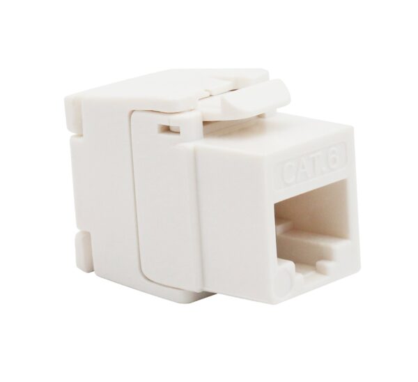 Frutto Keystone RJ45 Cat.6 UTP 180° Toolless Bianco - immagine 3