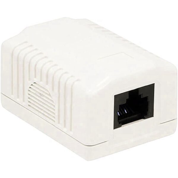 Presa a Muro con 1 Frutto RJ45 Cat.6A UTP Beige - immagine 2