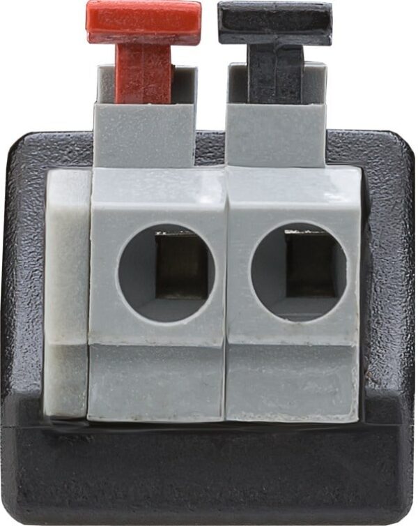 Adattatore Plug DC 2.1x5.5mm Maschio Terminal Block 2 pin con Pulsante - immagine 2