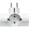 Adattatore Triplo Schuko Spina 2P+T 3 Prese 16A Bianco - immagine 2