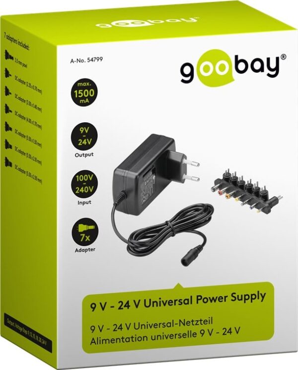 Alimentatore Switching 9-24 V Stabilizzato 1500mA Max 36W - immagine 2