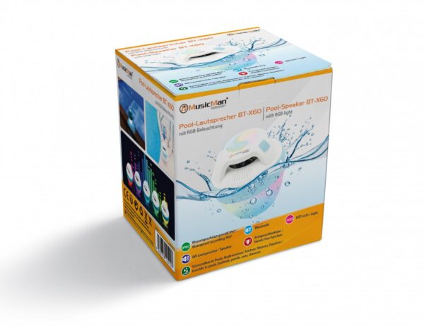 Altoparlante Bluetooth Impermeabile Galleggiante con Vivavoce e LED Colorati, BT-X60 - immagine 2