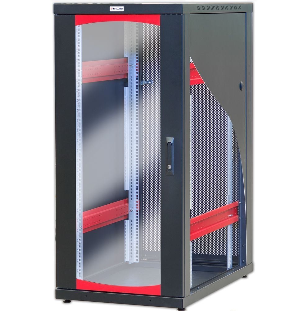 Armadio Server Rack 19'' 600x1000 27 Unita' Nero serie Ideal - immagine 2