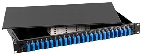 Cassetto Ottico 19'' con 24 bussole SC Duplex Monomodale Nero - immagine 2