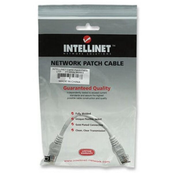 Cavo di rete Patch in CCA Cat. 6 Bianco UTP 0,5 m - immagine 2