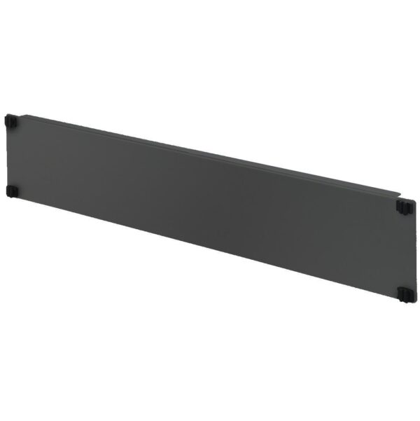 Pannello Cieco Toolless 4 Clip per Armadi Rack 19'' 2U Nero - immagine 2