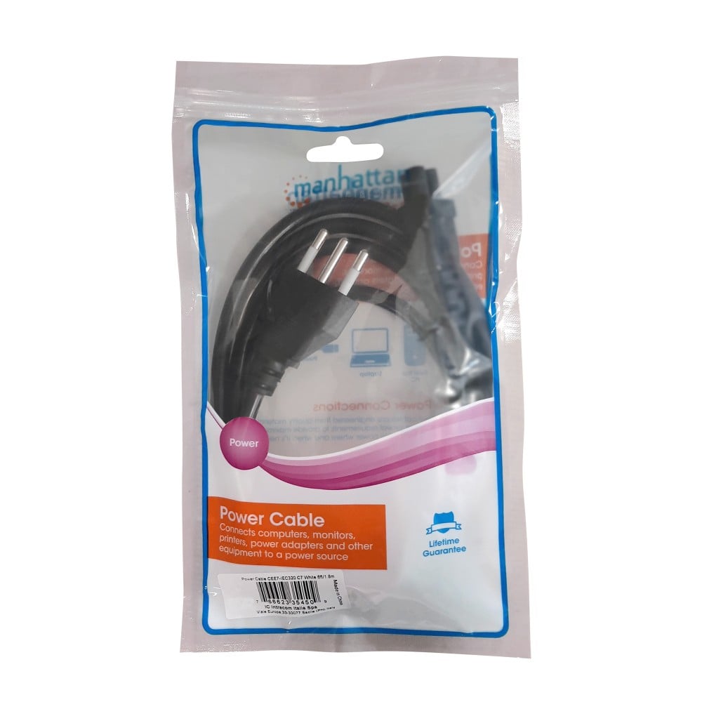 Cavo alimentazione spina svizzera / presa C5 1.8m - immagine 2