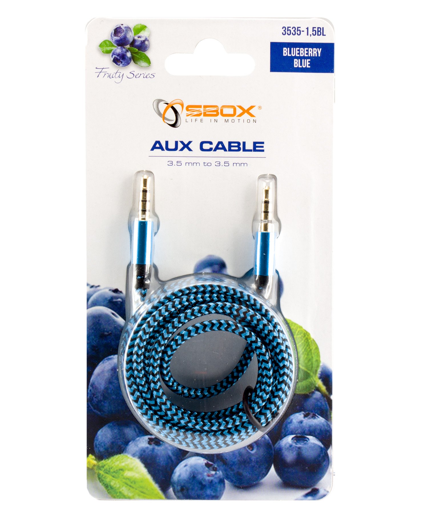 Cavo Audio Stereo Jack 3.5 mm M/M 1,5m Azzurro - immagine 2