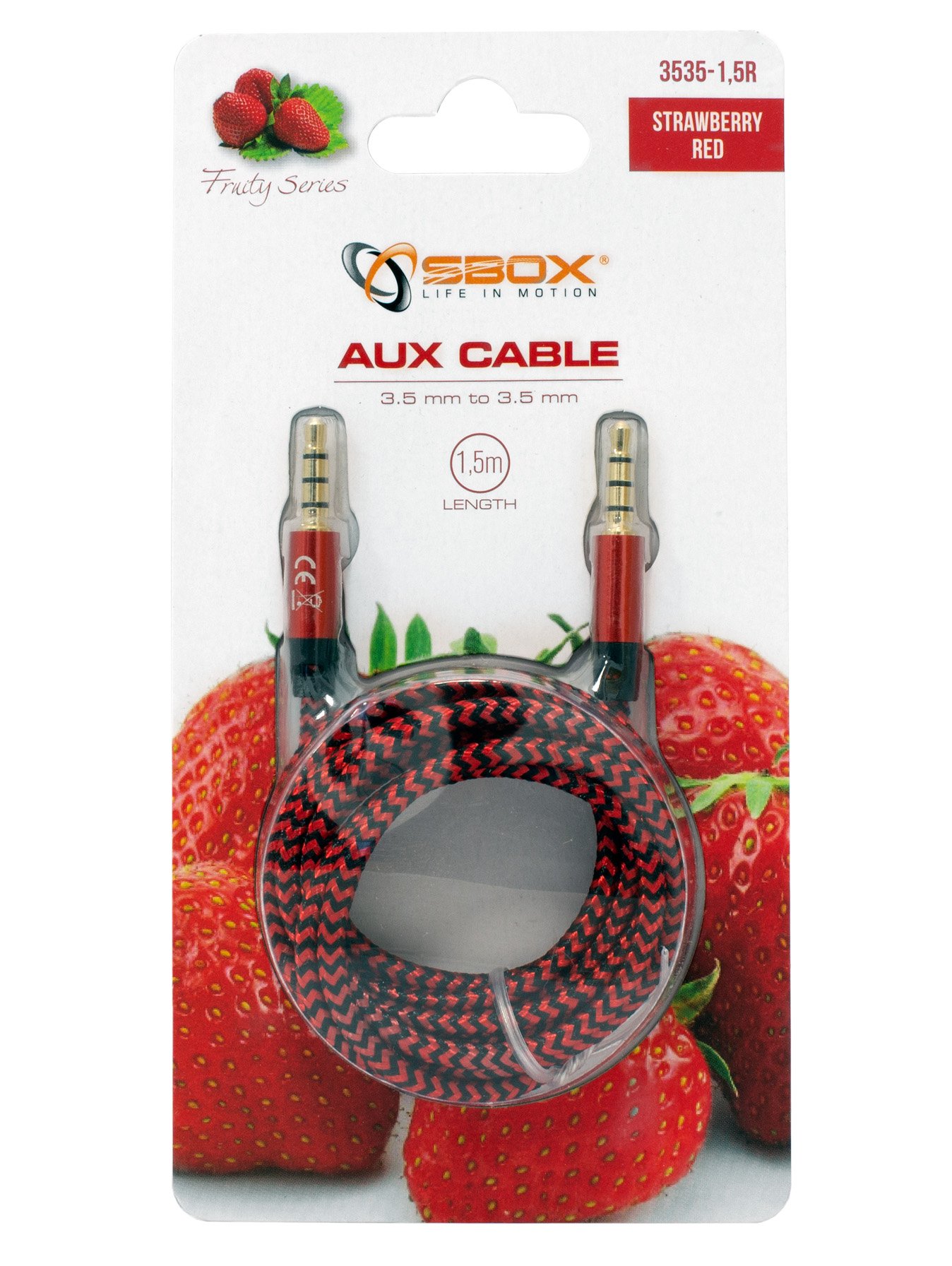 Cavo Audio Stereo Jack 3.5 mm M/M 1,5m Rosso - immagine 2