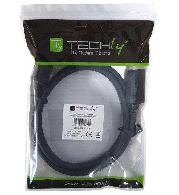 Cavo Audio/Video DisplayPort 2.1 M/M 10K 3 metri Nero - immagine 2