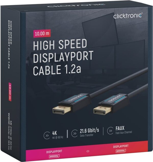 Cavo Audio/Video DisplayPort M/M 10m Alta Qualità - immagine 2