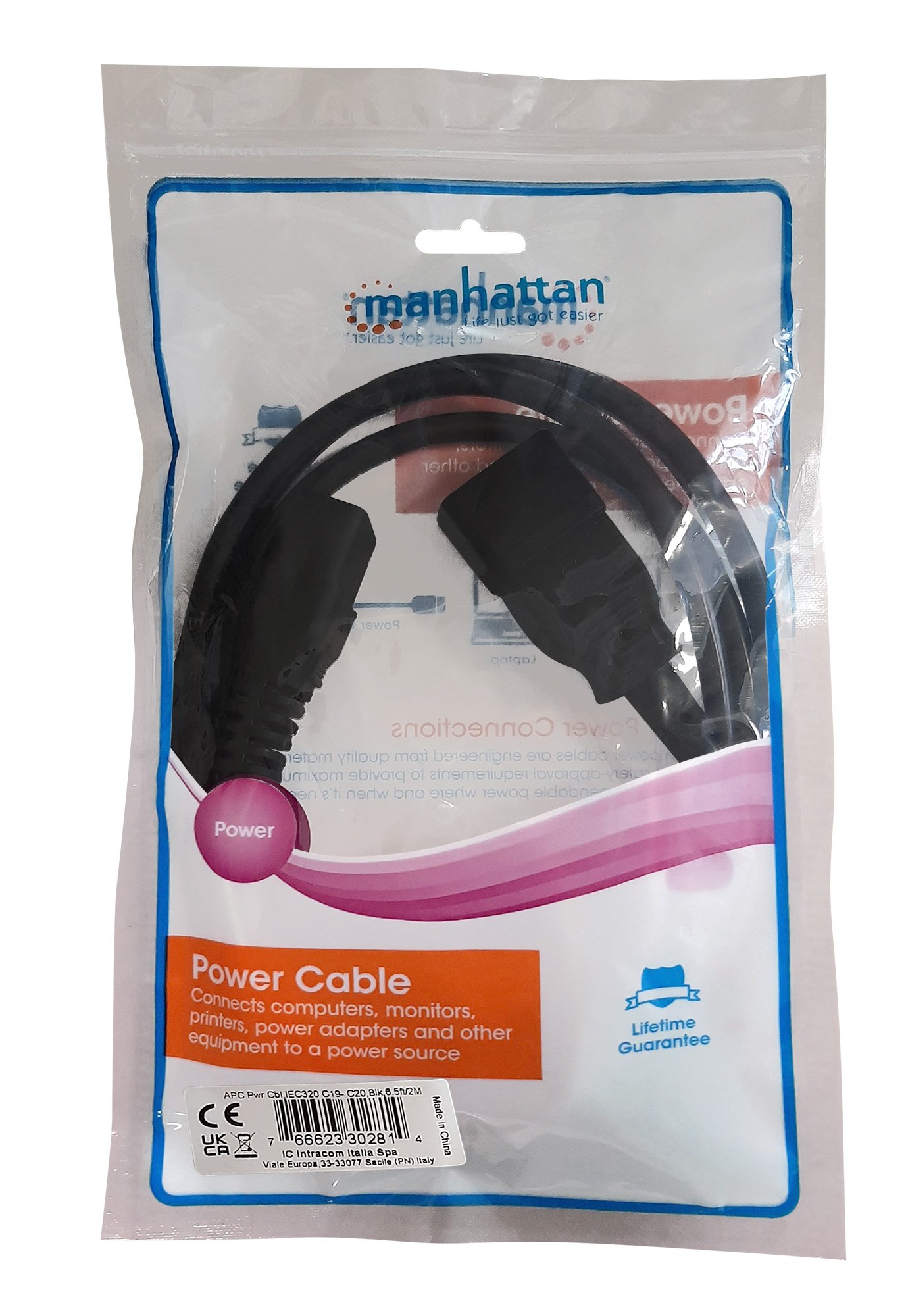 Cavo conversione C5 F a C14 M 1,8 mt nero - immagine 2