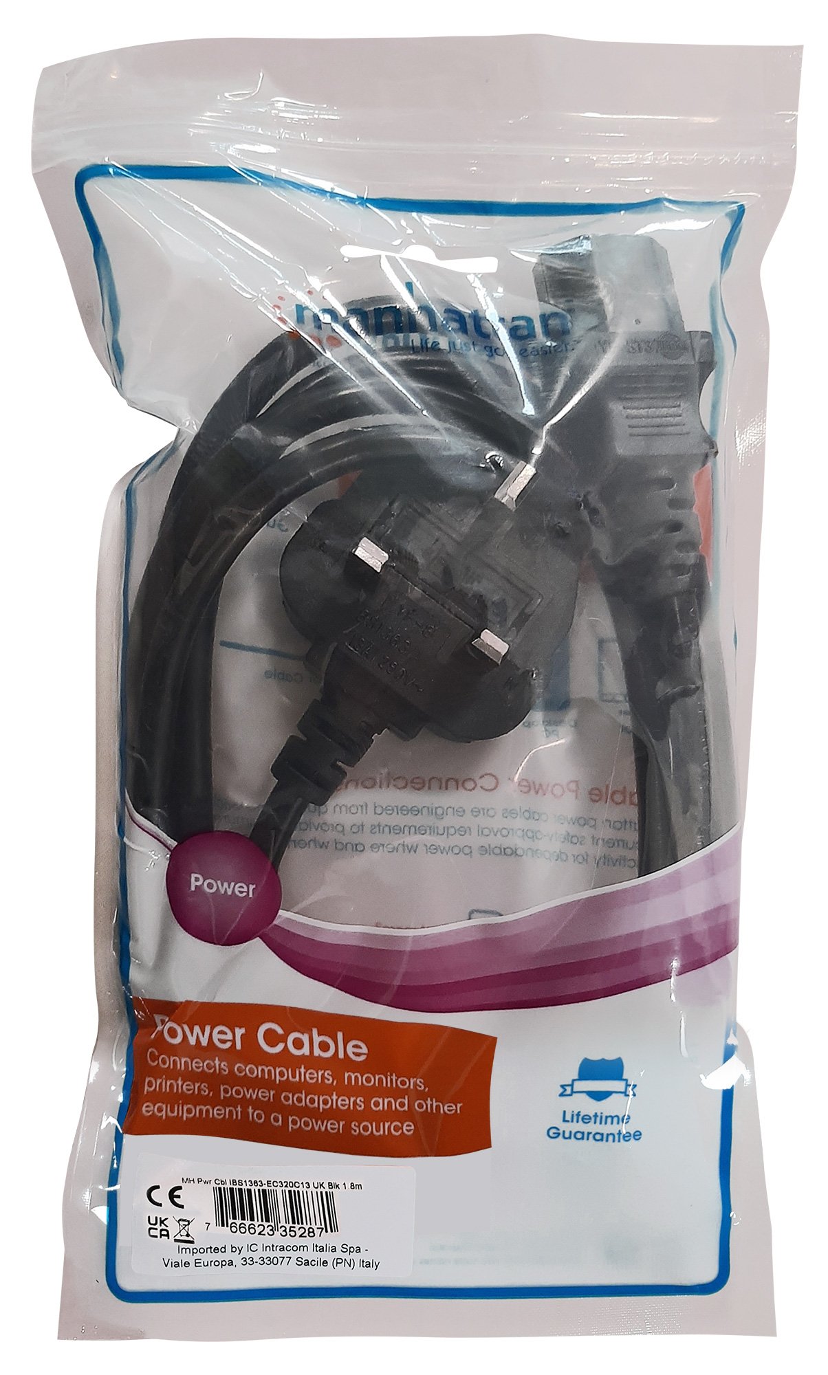 Cavo di Alimentazione Maschio UK a C13 (IEC 60320) - immagine 2