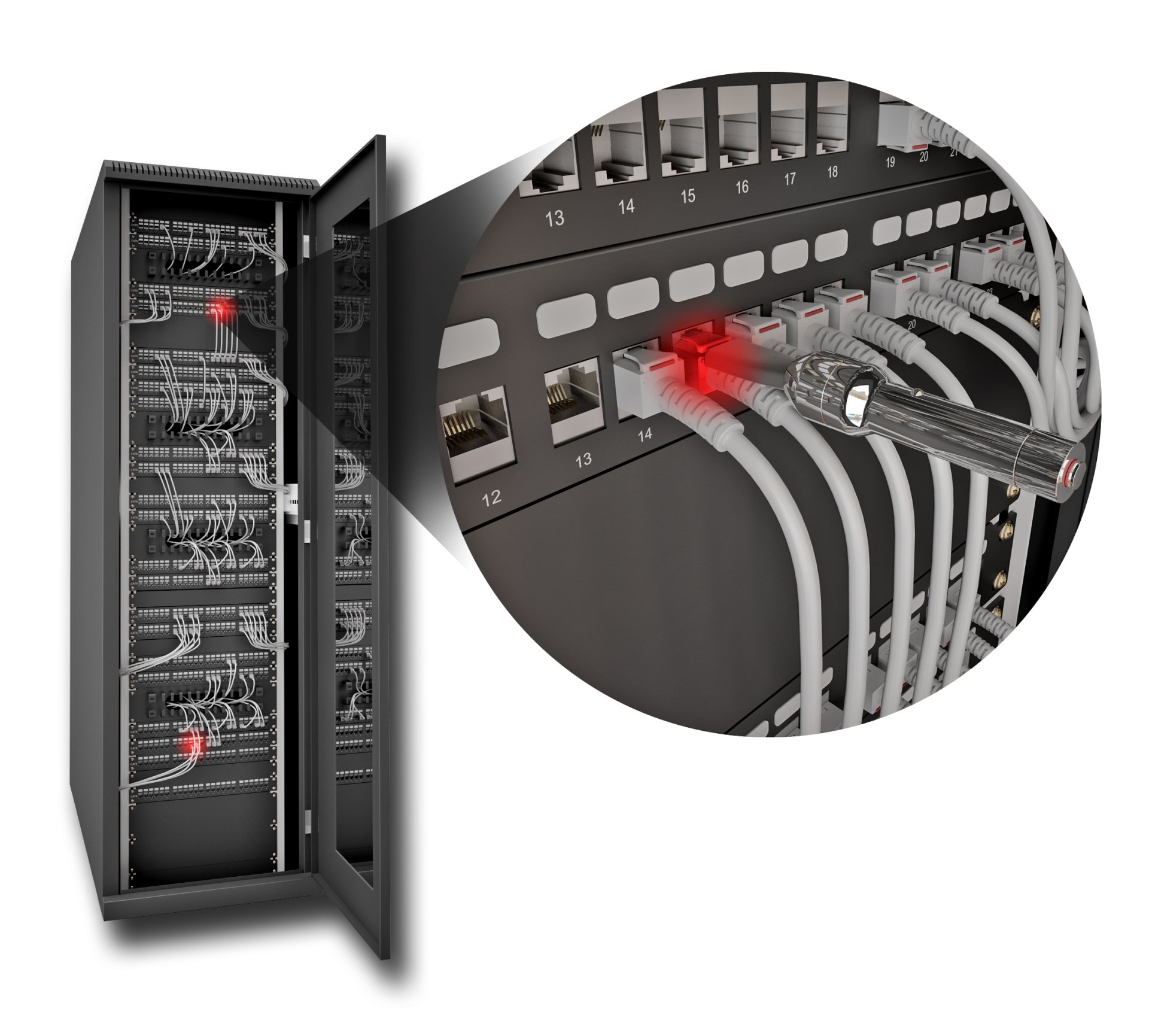 Cavo di Rete Patch Cat.6A S/FTP con Led Tracciamento 5 m Classe E - immagine 2