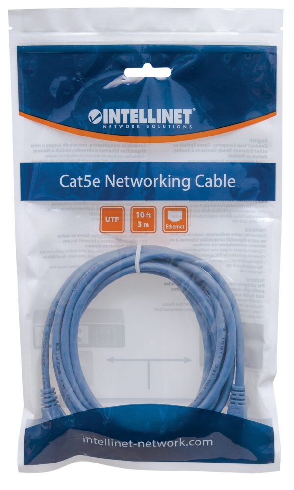 Cavo di rete Patch CCA Cat. 5e Blu UTP 1 mt - immagine 2